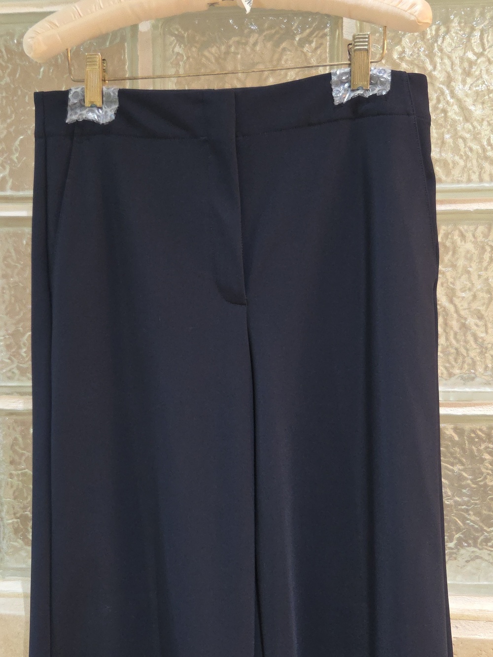 Theory Navy Wide-Leg Pants - Picture 2 of 10